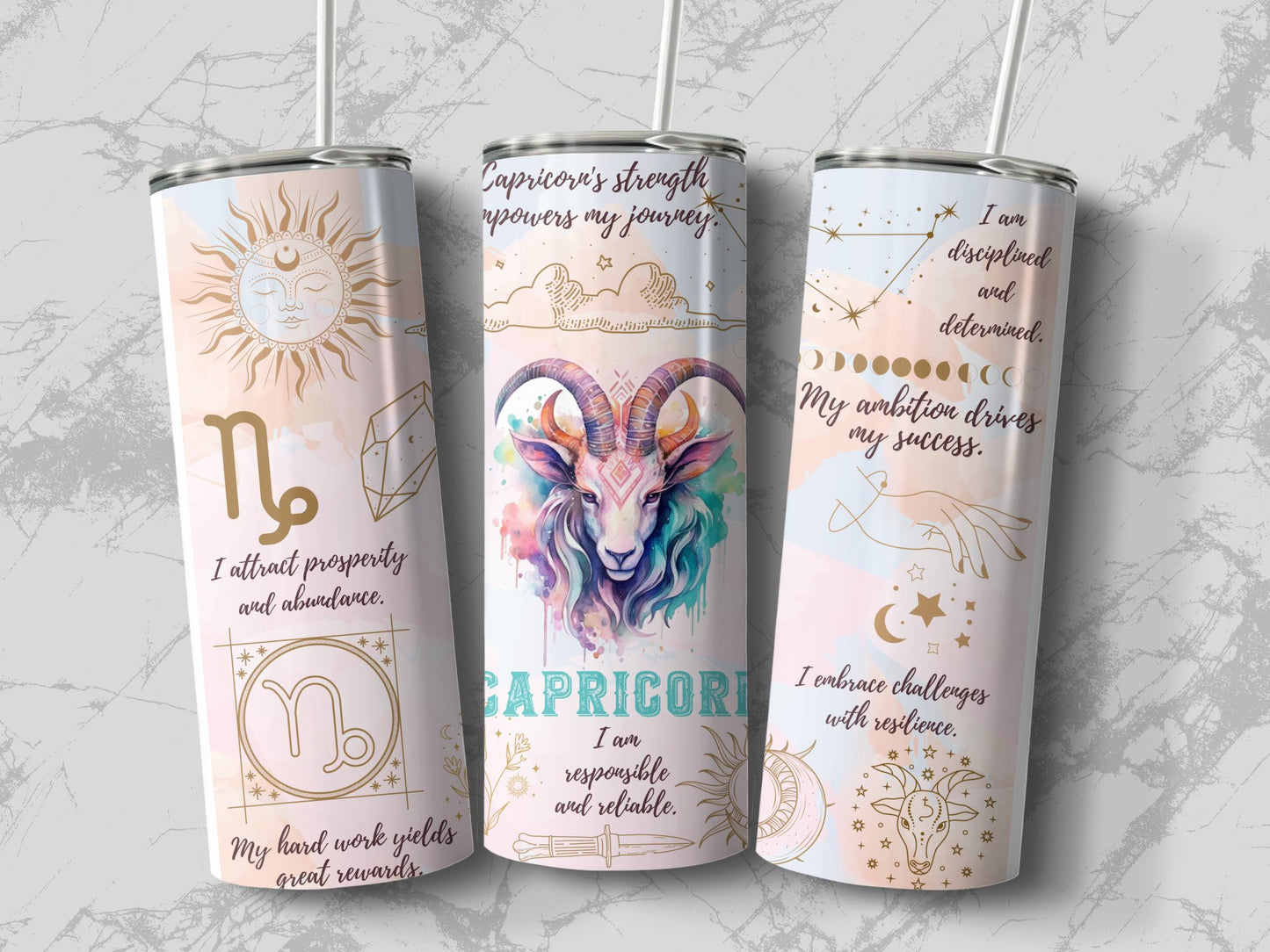 Horoscope (Capricorn) Stainless Steel Tumbler (Adult)