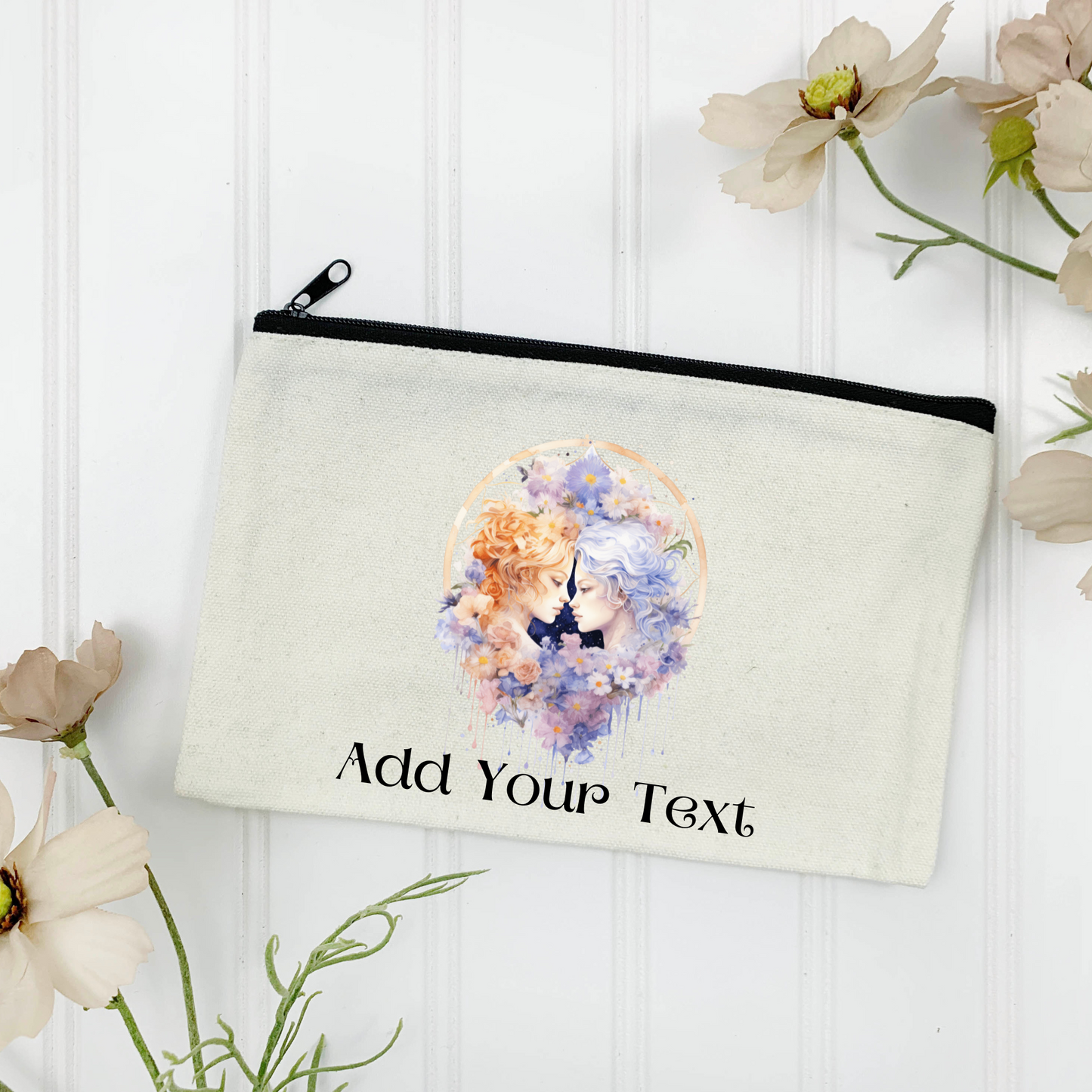 Gemini Canvas Zipper Pouch