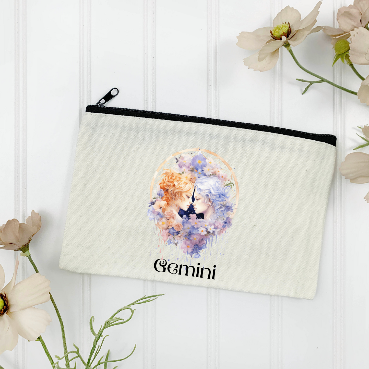 Gemini Canvas Zipper Pouch