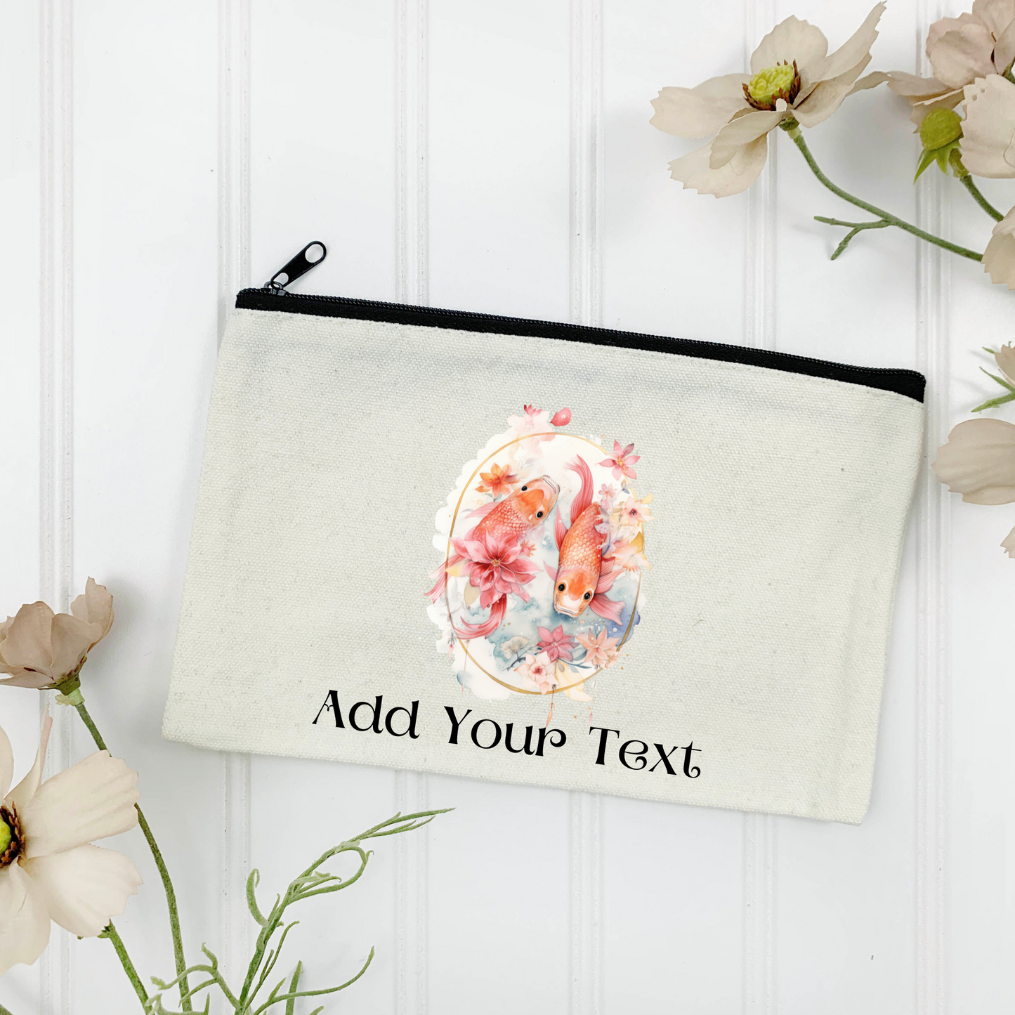 Pisces Canvas Zipper Pouch