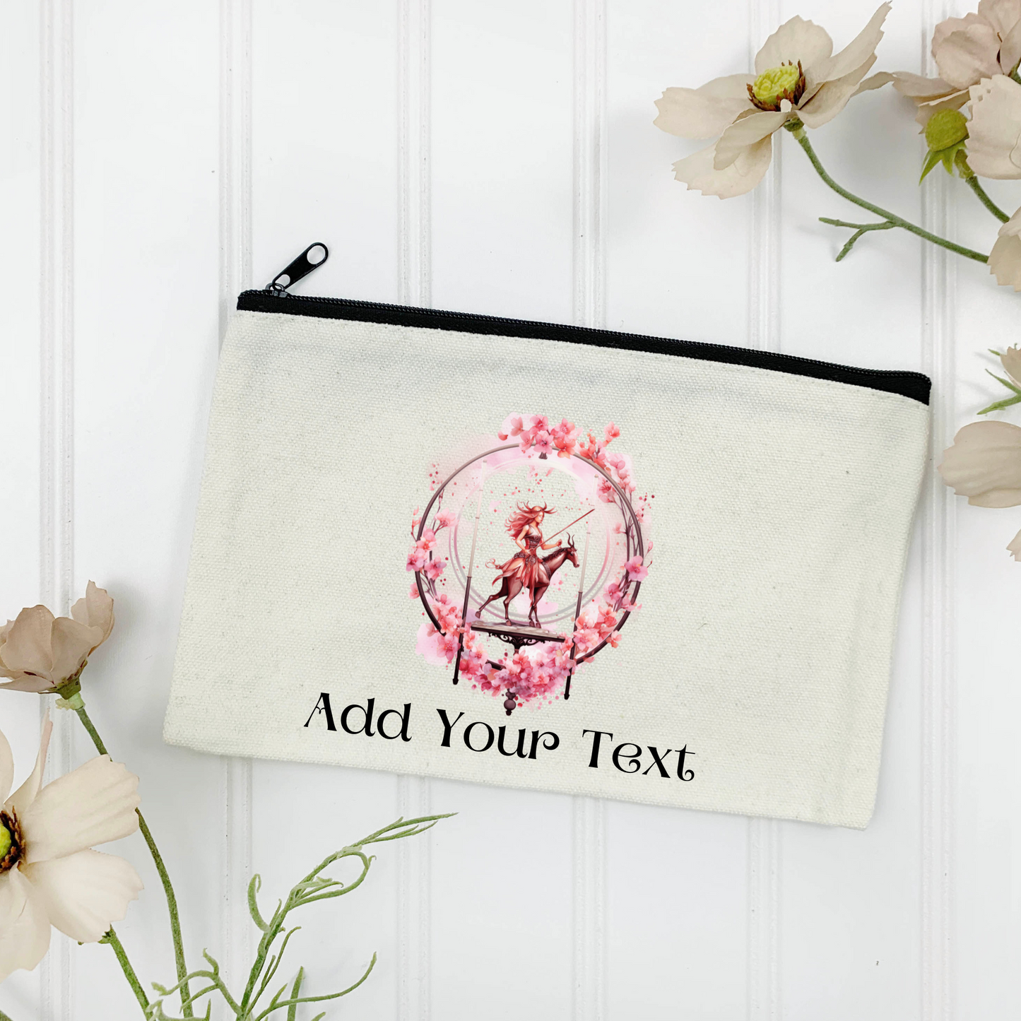 Sagittarius Canvas Zipper Pouch