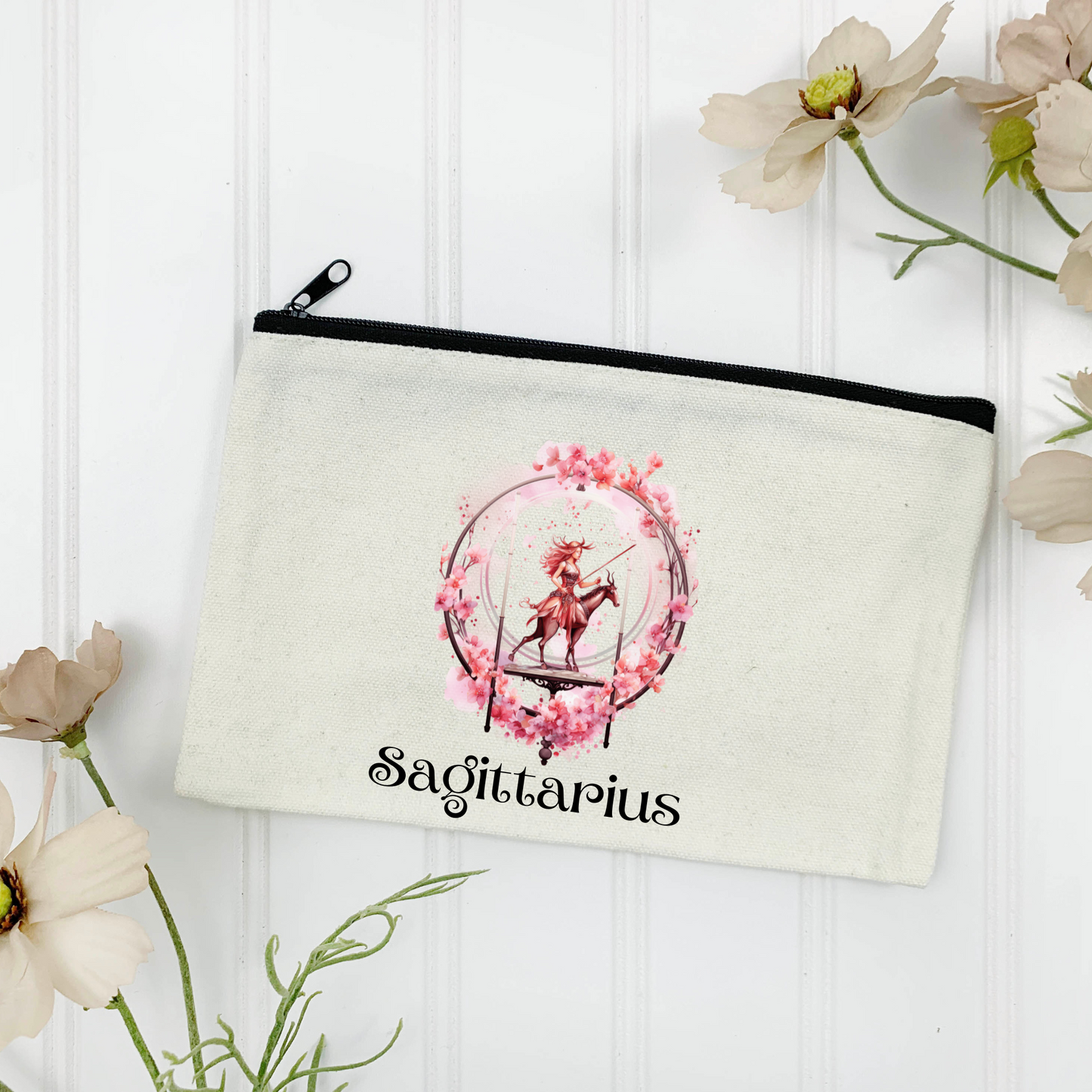 Sagittarius Canvas Zipper Pouch