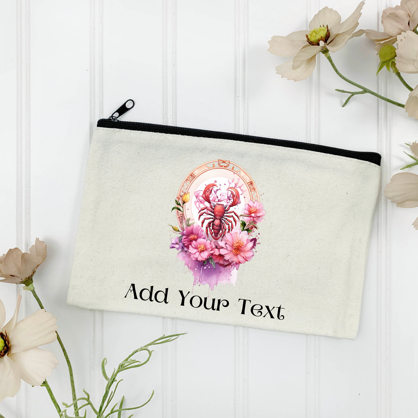 Scorpio Canvas Zipper Pouch