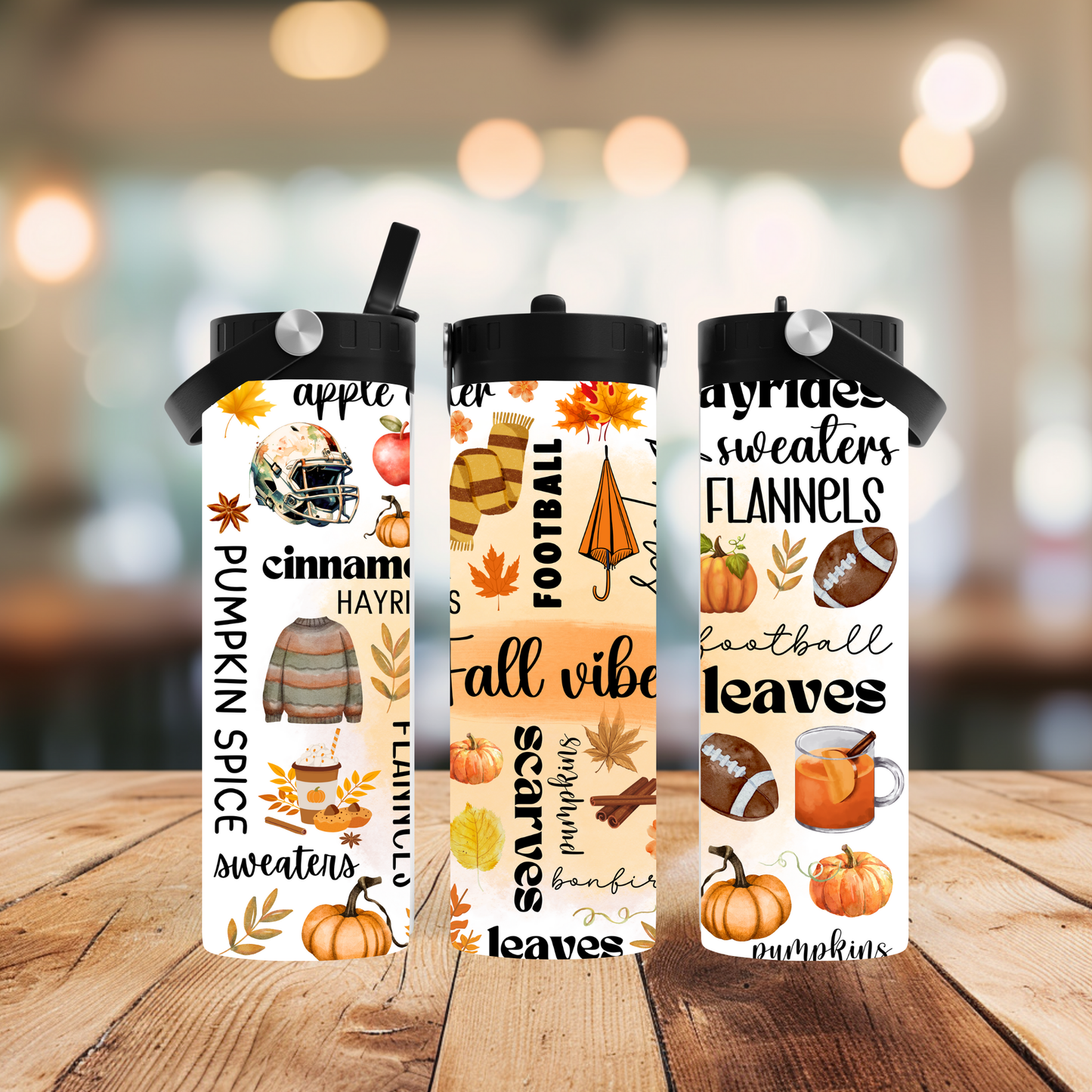 Fall Vibes & Pumpkin Spice Stainless Steel Tumbler