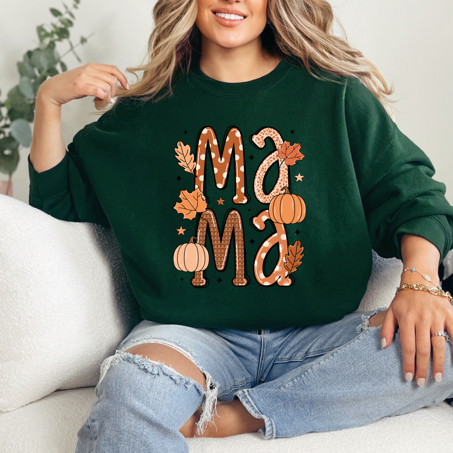 Autumn MaMa Crewneck (Forest)