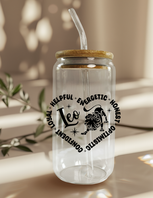 Leo 16oz Glass Can (Color Customizable)