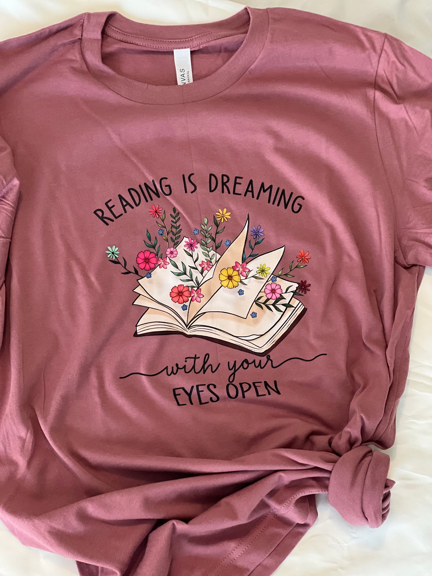 Reading is Dreaming T-Shirt (Mauve)