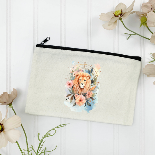 Leo Canvas Zipper Pouch