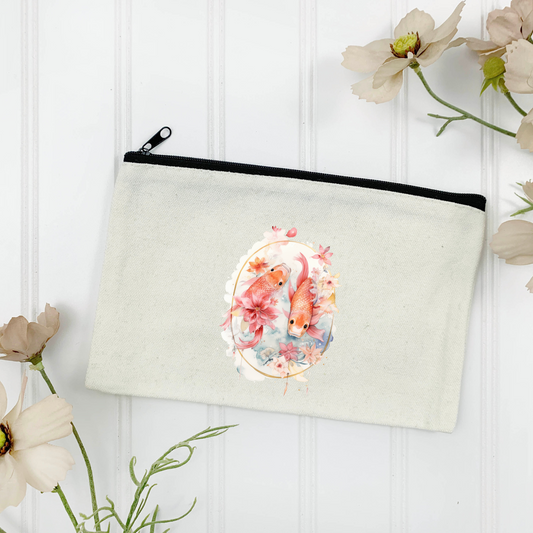 Pisces Canvas Zipper Pouch