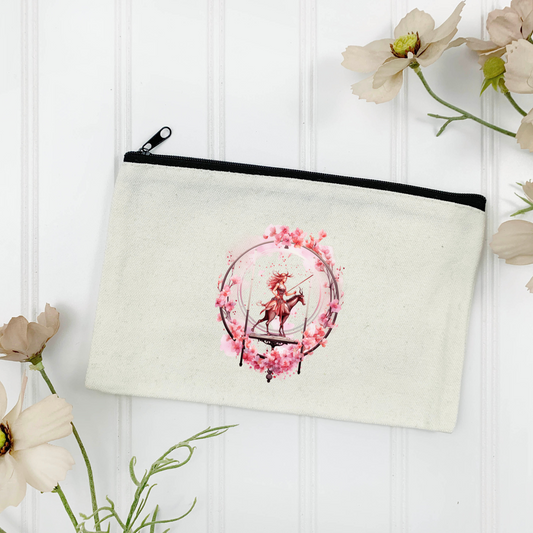 Sagittarius Canvas Zipper Pouch