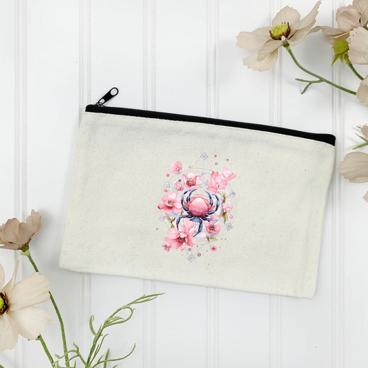 Cancer Canvas Zipper Pouch