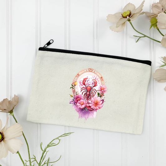 Scorpio Canvas Zipper Pouch