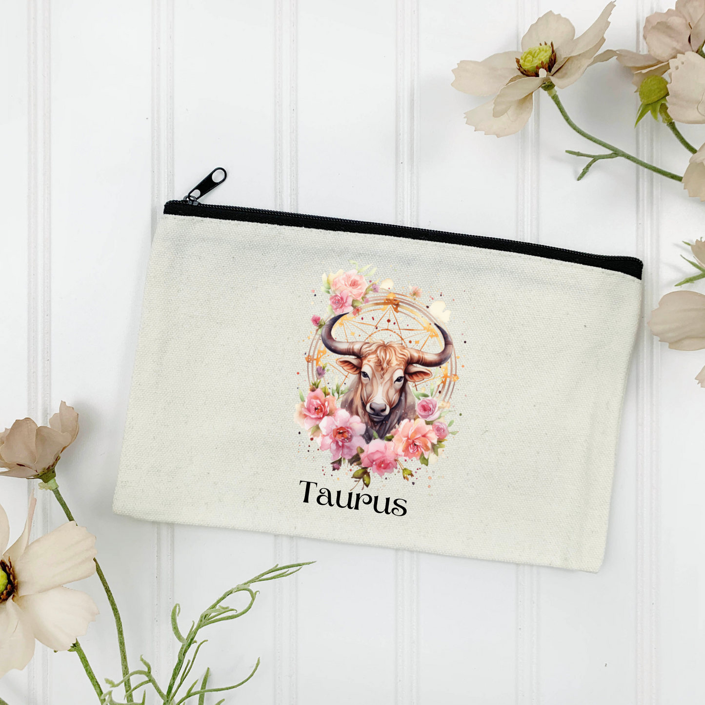 Taurus Canvas Zipper Pouch