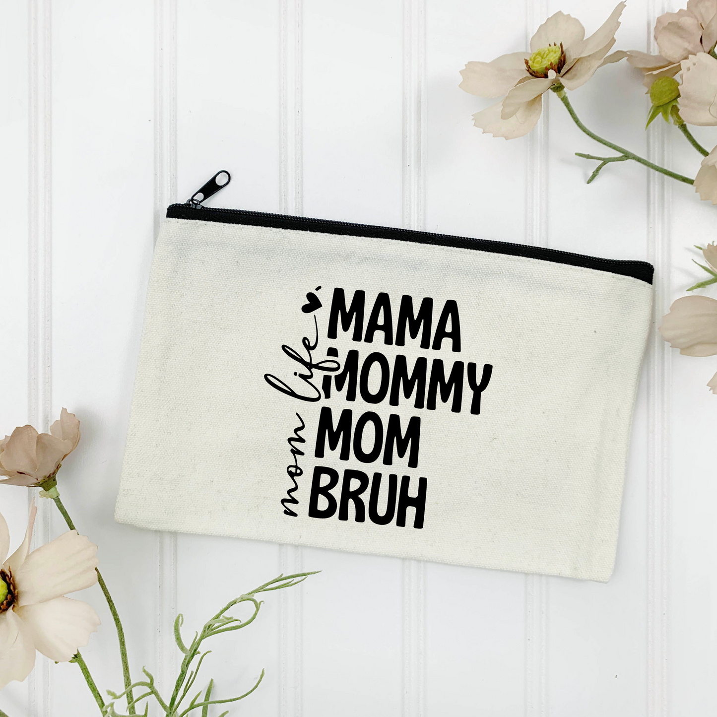 Mama, Mommy, Mom, Bruh Canvas Tote Bag - (Color Customizable)