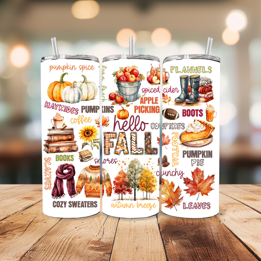 Fall Favorites Stainless Steel Tumbler