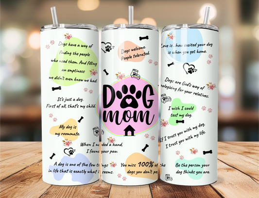Dog Mom Affirmations Stainless Steel Tumbler