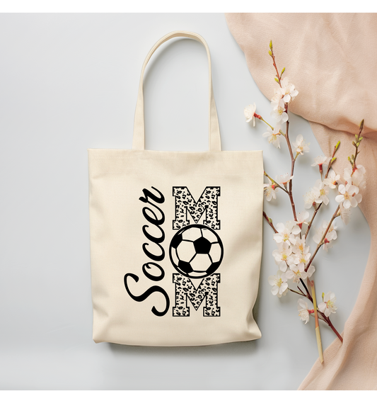 Soccer Mom Canvas Tote Bag - (Color Customizable)