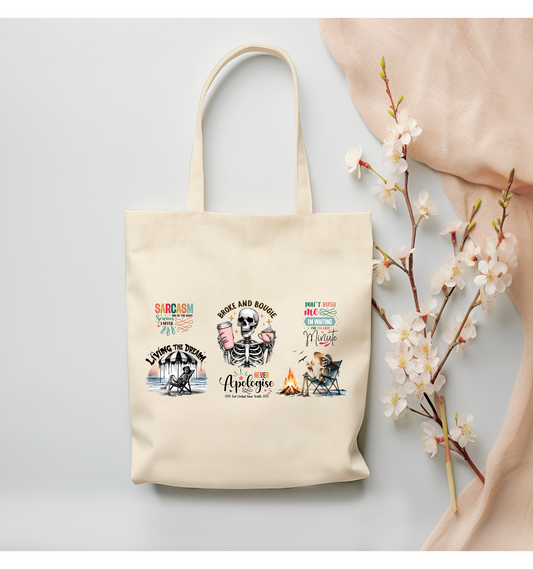 Broke & Bougie Canvas Tote Bag