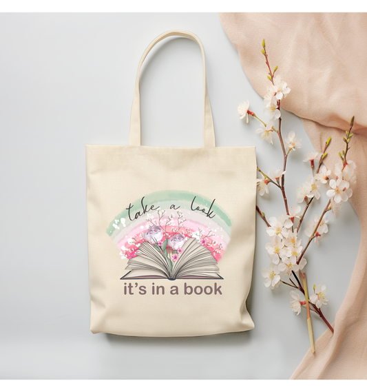 Take a Look it's in a Book Canvas Tote Bag