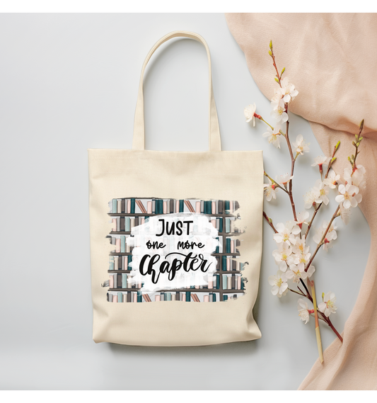 Just One More Chapter Canvas Tote Bag