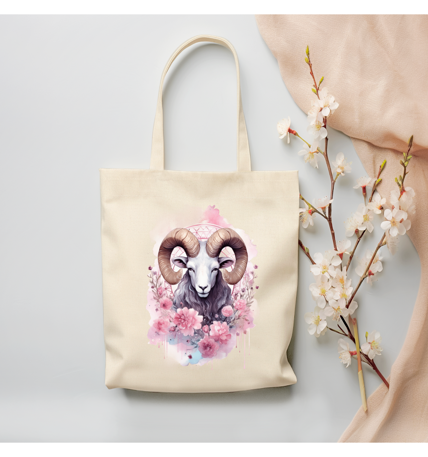 Aries Canvas Tote Bag