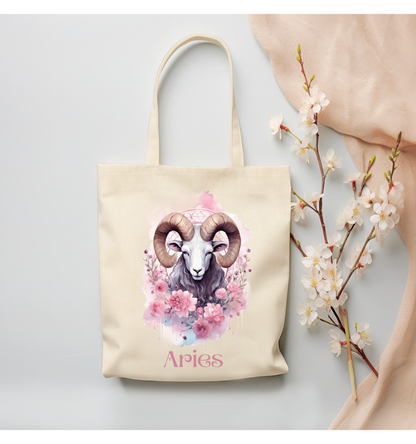 Aries Canvas Tote Bag