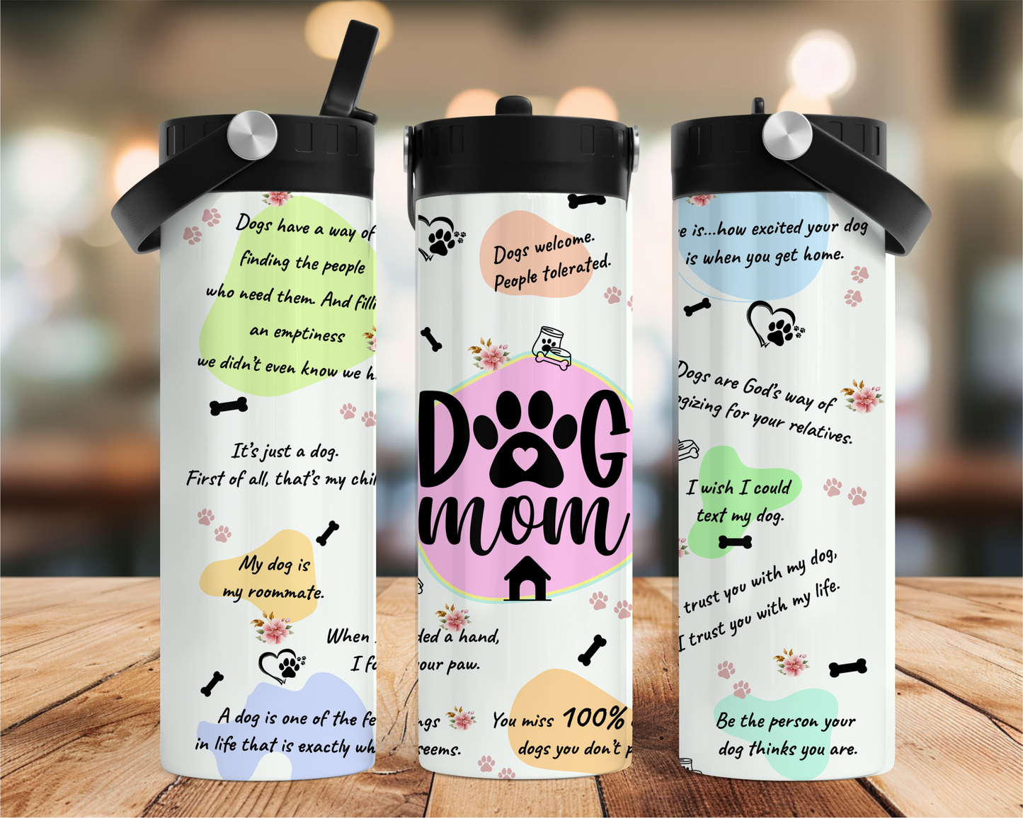 Dog Mom Affirmations Stainless Steel Tumbler